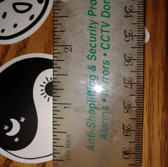 3 black & white professionally made stickers, NEW never used.  Set 1 - Picture 2 of 4